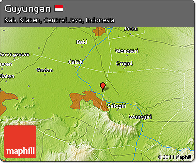 Physical 3D Map of Guyungan