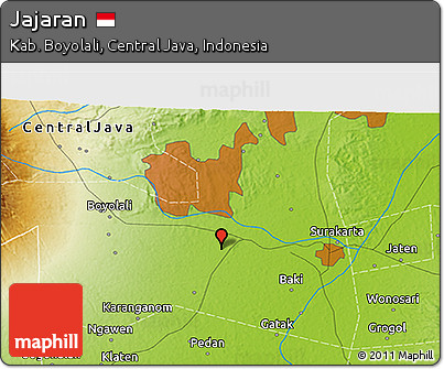 Physical 3D Map of Jajaran