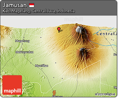 Physical 3D Map of Jamusan