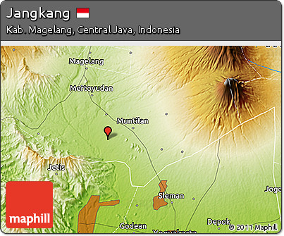 Physical 3D Map of Jangkang