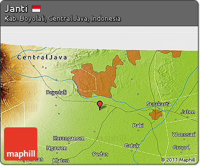 Physical 3D Map of Janti