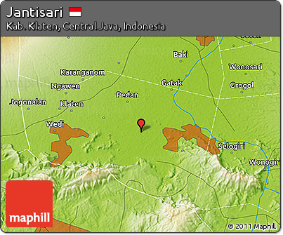 Physical 3D Map of Jantisari