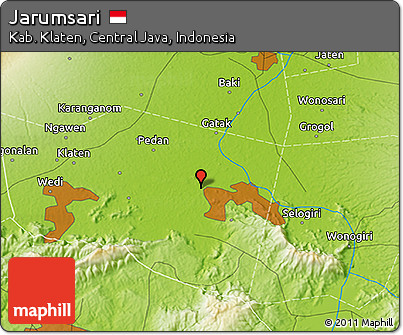 Physical 3D Map of Jarumsari