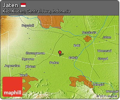 Physical 3D Map of Jaten