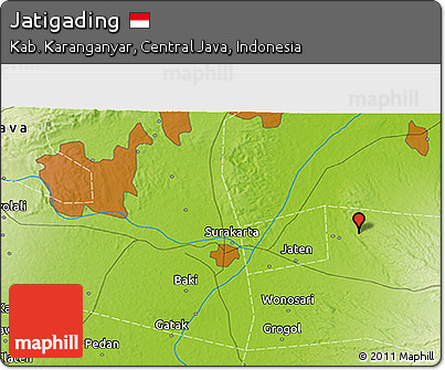 Physical 3D Map of Jatigading