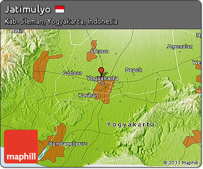 Physical 3D Map of Jatimulyo