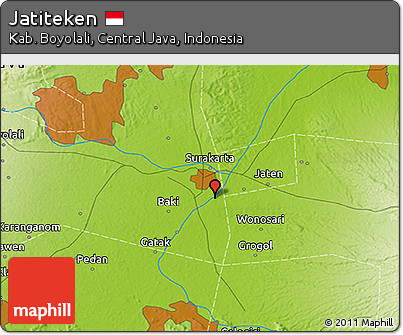 Physical 3D Map of Jatiteken