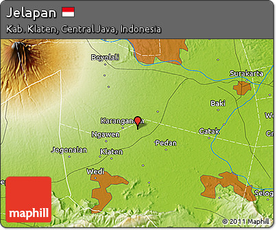 Physical 3D Map of Jelapan