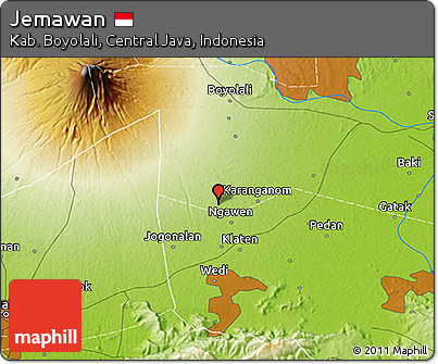 Physical 3D Map of Jemawan