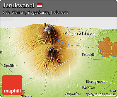 Physical 3D Map of Jerukwangi