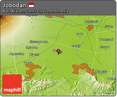 Physical 3D Map of Jobodan