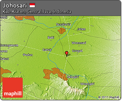 Physical 3D Map of Johosari