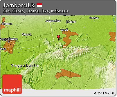 Physical 3D Map of Jomborcilik