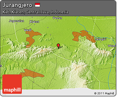 Physical 3D Map of Jurangjero