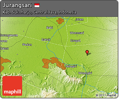 Physical 3D Map of Jurangsari