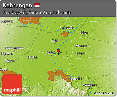 Physical 3D Map of Kabrengan