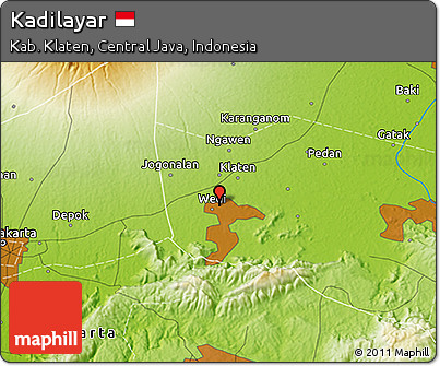 Physical 3D Map of Kadilayar