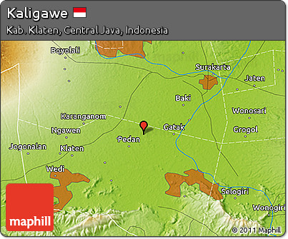 Physical 3D Map of Kaligawe