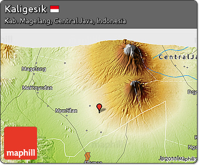 Physical 3D Map of Kaligesik