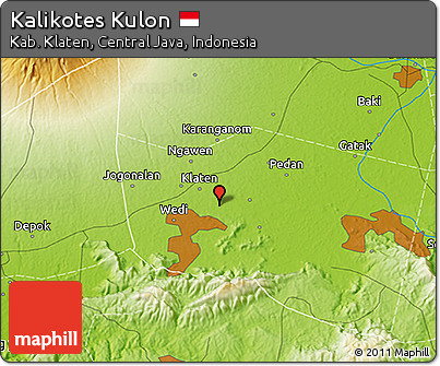 Physical 3D Map of Kalikotes Kulon