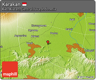 Physical 3D Map of Karakan
