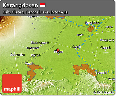 Physical 3D Map of Karangdosan
