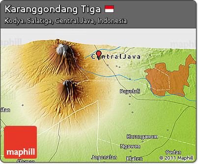 Physical 3D Map of Karanggondang Tiga