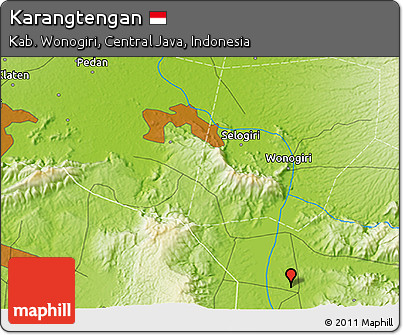 Physical 3D Map of Karangtengan