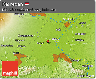 Physical 3D Map of Kasrepan