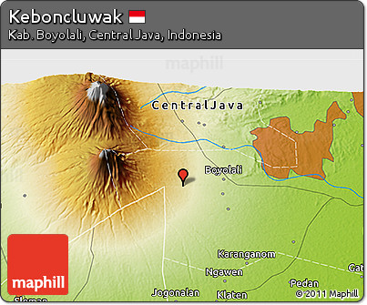Physical 3D Map of Keboncluwak