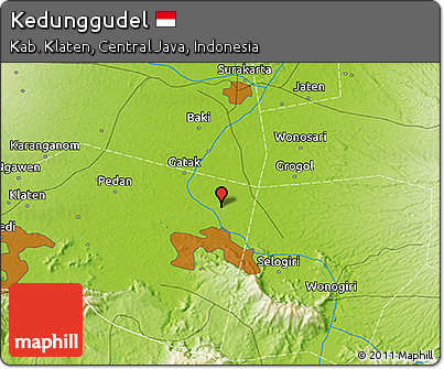 Physical 3D Map of Kedunggudel