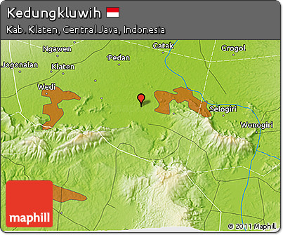 Physical 3D Map of Kedungkluwih