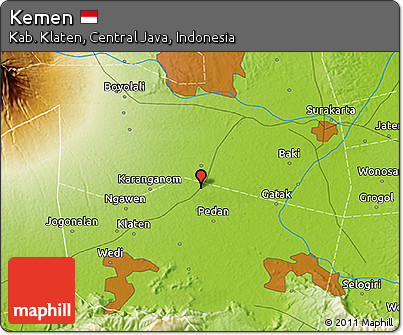Physical 3D Map of Kemen