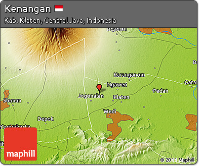 Physical 3D Map of Kenangan