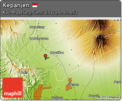 Physical 3D Map of Kepanjen