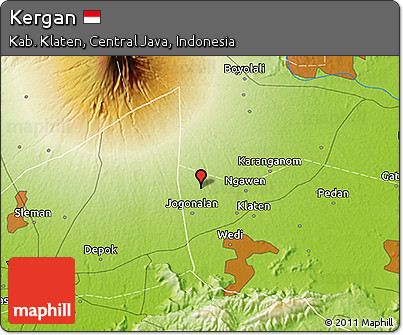 Physical 3D Map of Kergan