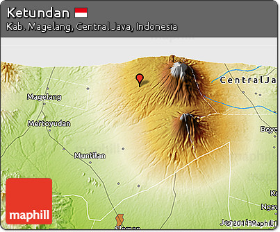 Physical 3D Map of Ketundan
