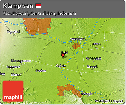 Physical 3D Map of Klampisan