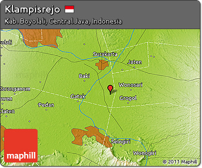 Physical 3D Map of Klampisrejo