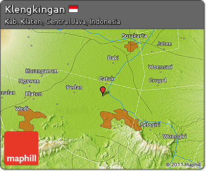 Physical 3D Map of Klengkingan