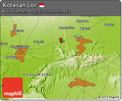 Physical 3D Map of Kotesan Lor