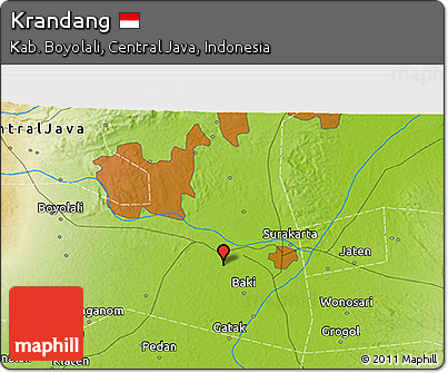 Physical 3D Map of Krandang