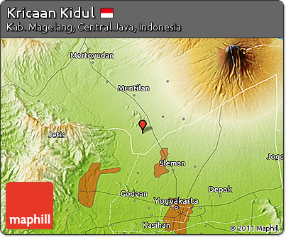 Physical 3D Map of Kricaan Kidul
