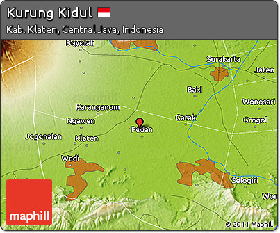 Physical 3D Map of Kurung Kidul