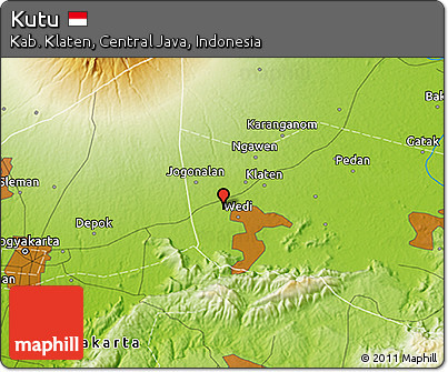 Physical 3D Map of Kutu