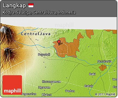 Physical 3D Map of Langkap