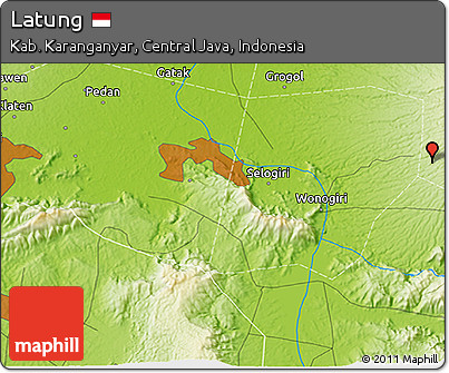 Physical 3D Map of Latung