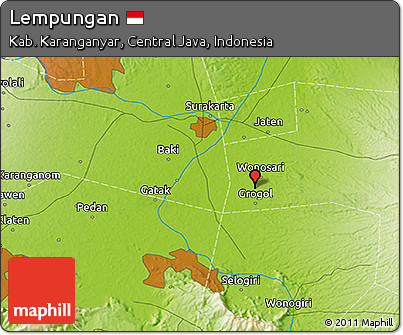 Physical 3D Map of Lempungan
