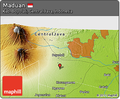 Physical 3D Map of Maduan