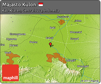 Physical 3D Map of Majasto Kulon